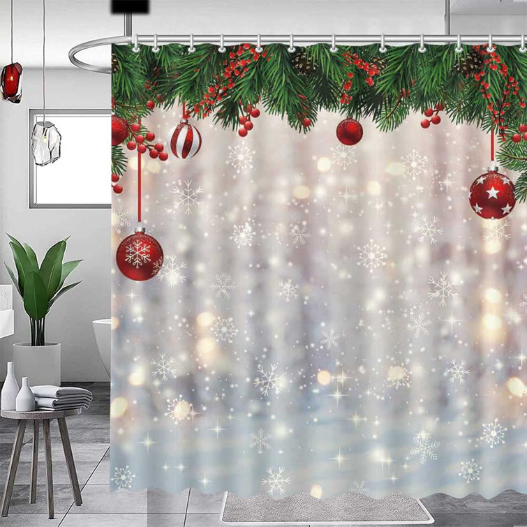 The Holiday Aisle® Christmas Shower Curtain Wayfair Canada